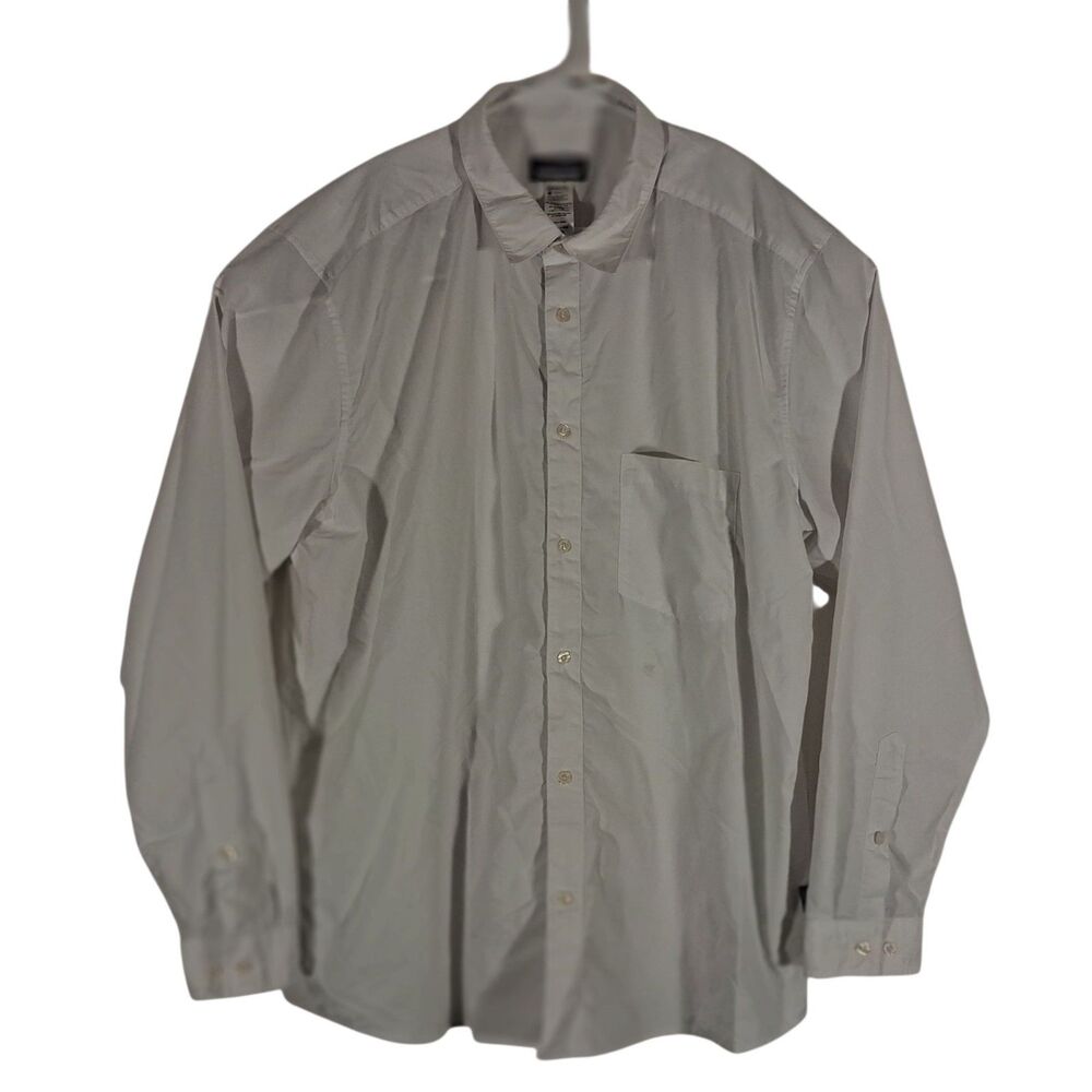Patagonia shirt mens XL XLarge white dress long sleeve button nylon hiking
